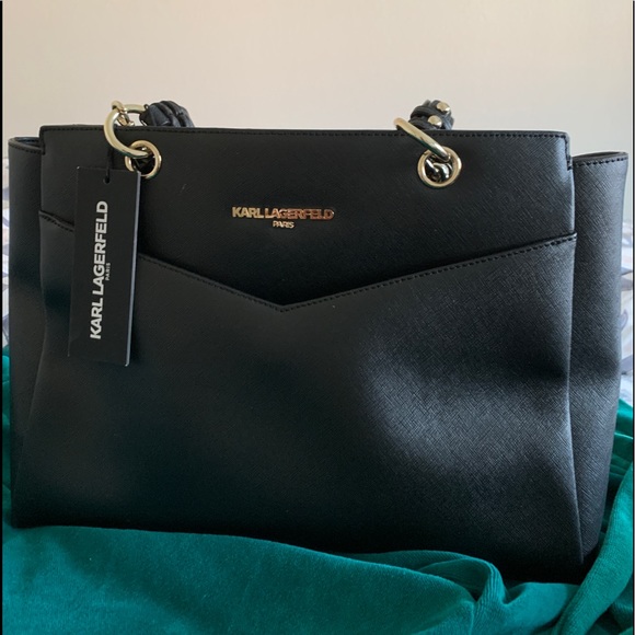 NWT Karl Lagerfeld Paris Dore Black handbag - Picture 2 of 12